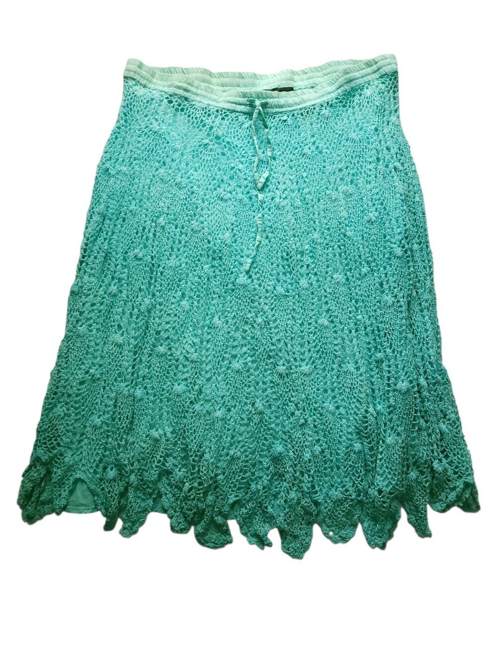 Y2k 2000s Crochet Fairycore Boho Hippie Midi Skirt Sz L